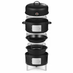 Fumoir à Charbon 39cm Noir - Kg.fum-bbq - Kitchen Chef - Noir -France Barbecue Soldes Boutique 35955898 3