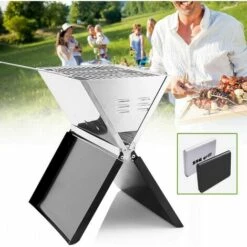 SENDERPICK Barbecue Pliable En Acier Inoxydable Noir -France Barbecue Soldes Boutique 38293364 3