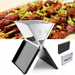 SENDERPICK Barbecue Pliable En Acier Inoxydable Noir -France Barbecue Soldes Boutique 38293364 4