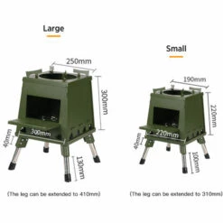 HAPPYSHOPPING Poele De Camping Pliant Poele A Bois Portable Avec Pieds Retractables Pour Camping Randonnee Randonnee Rechaud De Cuisine En Plein Air, Modele: Noir S -France Barbecue Soldes Boutique 38679299 5