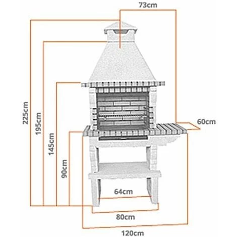 NO-NAME Barbecue Extérieur Pierre Et Brique Vizela Beige - Sable 5 NO-NAME Barbecue Extérieur Pierre Et Brique Vizela Beige - Sable – Image 3