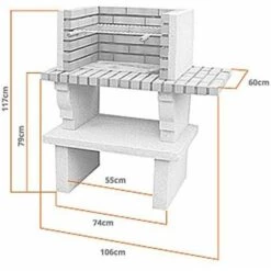 NO-NAME Barbecue En Pierre Reconstituée Et Brique Cartaxo Beige - Pierre Blanche 7 NO-NAME Barbecue En Pierre Reconstituée Et Brique Cartaxo Beige - Pierre Blanche -France Barbecue Soldes Boutique 395855 3