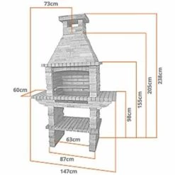 NO-NAME Barbecue En Brique Sines Naturel - Naturel -France Barbecue Soldes Boutique 395856 3