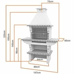 NO-NAME Barbecue De Jardin En Pierre Tavira Beige - Sable 7 NO-NAME Barbecue De Jardin En Pierre Tavira Beige - Sable -France Barbecue Soldes Boutique 395857 3