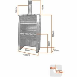 NO-NAME Barbecue En Brique Et Inox Porto Gris - Brique 7 NO-NAME Barbecue En Brique Et Inox Porto Gris - Brique -France Barbecue Soldes Boutique 395865 3