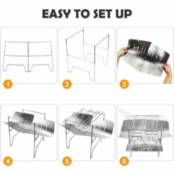 ASUPERMALL Barbecue Pliant, Support A Bois De Chauffage Exterieur En Acier Inoxydable, Outil De Pique-Nique Portable Pour Rechaud De Camping Au Charbon De Bois, Type 2 (A L'Exclusion Du Filet De Cuisson) 9 ASUPERMALL Barbecue Pliant, Support A Bois De Chauffage Exterieur En Acier Inoxydable, Outil De Pique-Nique Portable Pour Rechaud De Camping Au Charbon De Bois, Type 2 (A L'Exclusion Du Filet De Cuisson) -France Barbecue Soldes Boutique 39621407 3