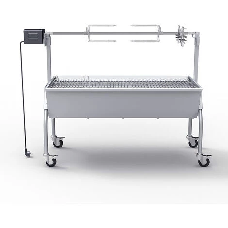 MR TUZZA Barbecue Au Charbon De Bois Avec Roues Et Tournebroche électrique Gravy 5 MR TUZZA Barbecue Au Charbon De Bois Avec Roues Et Tournebroche électrique Gravy – Image 3