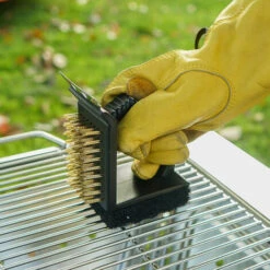 3 En 1 BBQ Grill Brosse Et Grattoir Barbecue Nettoyage Nettoyant Outil Cuivre Triomphe Soies Antiégratignures Nettoyage Pour Tous Grill -France Barbecue Soldes Boutique 42520141 3