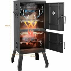 PEDY Barbecue Fumoir Avec Thermomètre Et Poignée, Pour 5 à 10 Personnes -France Barbecue Soldes Boutique 42612685 3