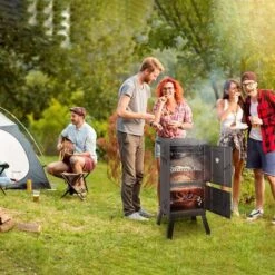 PEDY Barbecue Fumoir Avec Thermomètre Et Poignée, Pour 5 à 10 Personnes -France Barbecue Soldes Boutique 42612685 5