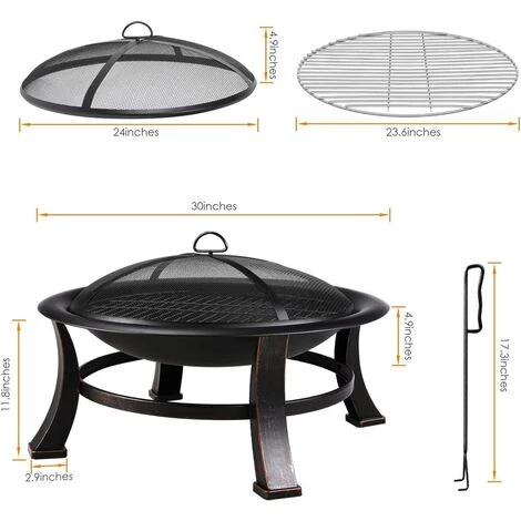 Gizcam 76x76x46cm Barbecue à Charbon De Bois,BBQ Grill,Brasero Exterieur,Brasero De Jardin,Grille Barbecue,Brasero Terrasse,avec Couverture Ètanche,pour Camping, Feu De Camp, Terrasse, Jardin 4 Gizcam 76x76x46cm Barbecue à Charbon De Bois,BBQ Grill,Brasero Exterieur,Brasero De Jardin,Grille Barbecue,Brasero Terrasse,avec Couverture Ètanche,pour Camping, Feu De Camp, Terrasse, Jardin – Image 2