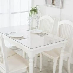 PEDY Nappe Transparente En PVC Écologique, Protection De Table 90 * 160 * 0.2CM, Imperméable, Résistant à L'huile, Antidérapant, Résistant Aux Rayures, Facile D'entretien -France Barbecue Soldes Boutique 42833364 5