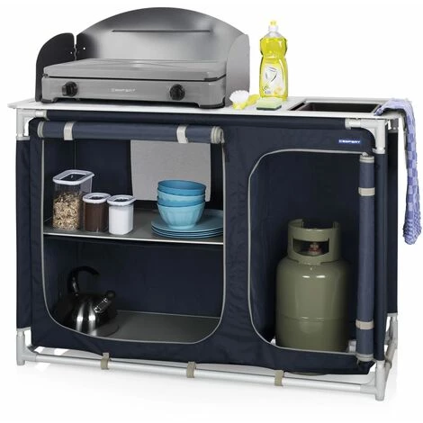 Cuisine D'extérieur Alicante Bleu 121,5x82x114 Cm Campart Travel - Bleu 3 Cuisine D'extérieur Alicante Bleu 121,5x82x114 Cm Campart Travel - Bleu