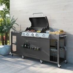 MR TUZZA Barbecue à Gaz En Inox 4 + 1 Brûleurs Avec évier Et étagères Tartara Fr -France Barbecue Soldes Boutique 43381233 3