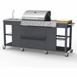 MR TUZZA Barbecue à Gaz En Inox 4 + 1 Brûleurs Avec évier Et étagères Tartara Fr -France Barbecue Soldes Boutique 43381233 5