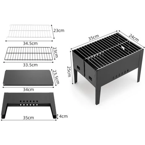 HANBING Barbecue Portable Rack Pliant Ensemble De Gril Extérieur Paquet De Gril De Barbecue 6 HANBING Barbecue Portable Rack Pliant Ensemble De Gril Extérieur Paquet De Gril De Barbecue – Image 4