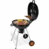 BAMNY Barbecue à Charbon De Bois 22’’ ? 57 Cm BBQ Grill Ronde En émail Noir FUMOIR Smoker Mobile à Roulettes Système D'aération Avec Couvercle Réversible Et Thermomètre Intégré Pour Camping Au Jardin -France Barbecue Soldes Boutique 44194358 1