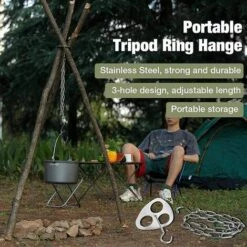 Gril Pivotant,Trépied De Cuisine En Plein Air Pliant Campfire Griller,Trépied De Camping,Support De Pot Suspendu Pour Trépied De Camping Portable,Cintre De Support De Barbecue Fontainebleau 4Pcs Argent 11 Gril Pivotant,Trépied De Cuisine En Plein Air Pliant Campfire Griller,Trépied De Camping,Support De Pot Suspendu Pour Trépied De Camping Portable,Cintre De Support De Barbecue Fontainebleau 4Pcs Argent -France Barbecue Soldes Boutique 44813542 5