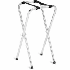 ROYAL CATERING Porte-Valise Pliable Pliant Bagages Hôtel Acier Inoxydable 80 Kg Max. - Noir