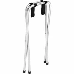 ROYAL CATERING Porte-Valise Pliable Pliant Bagages Hôtel Acier Inoxydable 80 Kg Max. - Noir -France Barbecue Soldes Boutique 45348895 4