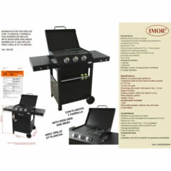 Barbecue De Jardin IMOR® , 3 Brûleurs Pour Butane Et Propane, Mod. Belice 11 Barbecue De Jardin IMOR® , 3 Brûleurs Pour Butane Et Propane, Mod. Belice -France Barbecue Soldes Boutique 45562867 5