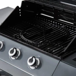 Brasero - Barbecue Emma Gun Metal 3 Feux + 1 Side - FlexiGrill - Jusqu'à 10 Convives - Surface De Cuisson 57 X 41,5 Cm - 2 Tablettes Dont 1 Brûleur Latéral - Housse De Protection - Gris Métallisé -France Barbecue Soldes Boutique 47489801 3