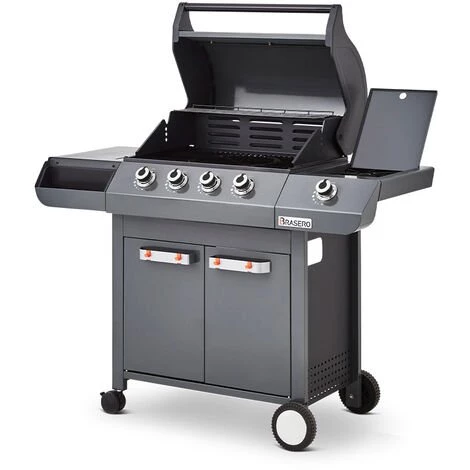 Brasero - Barbecue Emma Gun Metal 4 Feux + 1 Side - FlexiGrill - Jusqu'à 12 Convives - Surface De Cuisson 64 X 41,5 Cm - 2 Tablettes Dont 1 Brûleur Latéral - Housse De Protection - 15,1 KW - Gris Métallisé 3 Brasero - Barbecue Emma Gun Metal 4 Feux + 1 Side - FlexiGrill - Jusqu'à 12 Convives - Surface De Cuisson 64 X 41,5 Cm - 2 Tablettes Dont 1 Brûleur Latéral - Housse De Protection - 15,1 KW - Gris Métallisé