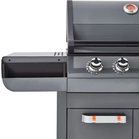 Brasero - Barbecue Emma Gun Metal 4 Feux + 1 Side - FlexiGrill - Jusqu'à 12 Convives - Surface De Cuisson 64 X 41,5 Cm - 2 Tablettes Dont 1 Brûleur Latéral - Housse De Protection - 15,1 KW - Gris Métallisé 5 Brasero - Barbecue Emma Gun Metal 4 Feux + 1 Side - FlexiGrill - Jusqu'à 12 Convives - Surface De Cuisson 64 X 41,5 Cm - 2 Tablettes Dont 1 Brûleur Latéral - Housse De Protection - 15,1 KW - Gris Métallisé – Image 3