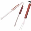 LOLA HOME Set De 2 Accessoires De Barbecue En Inox Et Bois Marron