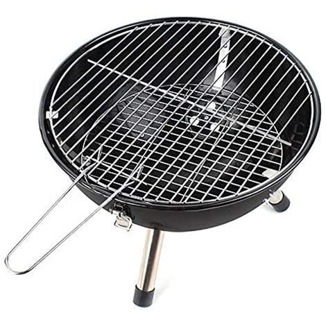 Aqrau Barbecue à Charbon De Bois Noir Pour Pique-Nique Barbecue à Billes Pour Charbon De Bois De Diamètre Avec Bac à Cendres Amovible Pour Barbecue Rond à Grille Avec Surface De Gril - 45 * 30 CM - Type De Foot 6 Aqrau Barbecue à Charbon De Bois Noir Pour Pique-Nique Barbecue à Billes Pour Charbon De Bois De Diamètre Avec Bac à Cendres Amovible Pour Barbecue Rond à Grille Avec Surface De Gril - 45 * 30 CM - Type De Foot – Image 4