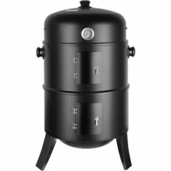 Homfa 3 En 1 Multifonctions BBQ Grill à Charbon，16'' Barbecue Fumoir Smoker , Barbecue à Charbon De Bois Avec Thermomètre Et Accroches, Fumoir, Grille De Poisson, Pour Cuisson En Plein Air, Fête, 78X44cm -France Barbecue Soldes Boutique 48385638 5