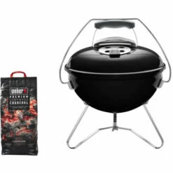 Pack WEBER Barbecue à Charbon Smokey Joe Premium 37cm Noir - Un Sac De Charbon 5kg