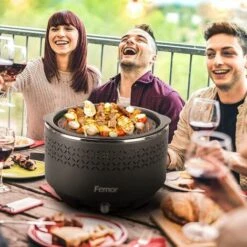 FIXKIT Grill Barbecue Portable, Barbecue Au Charbon De Bois Sans Fumée, 34 X 34 X 22 Cm -France Barbecue Soldes Boutique 50102045 5