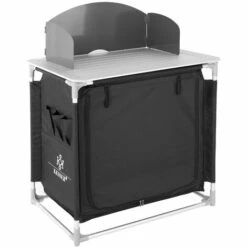 KESSER® Armoire De Camping, Cuisine De Camping Avec Structure En Aluminium, Sac De Transport Fourni, Armoire De Cuisine Pour Camping , Meuble De Camping , Plein Air , Noir/gris -France Barbecue Soldes Boutique 50752984 3