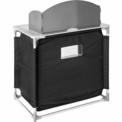 KESSER® Armoire De Camping, Cuisine De Camping Avec Structure En Aluminium, Sac De Transport Fourni, Armoire De Cuisine Pour Camping , Meuble De Camping , Plein Air , Noir/gris -France Barbecue Soldes Boutique 50752984 4