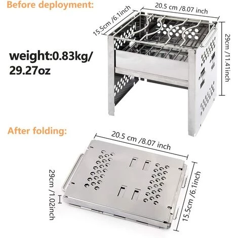 SUPERMARKET Réchaud à Bois De Camping En Acier Inoxydable Pliable Et Portable Réchaud Poêle à Bois Compact Pliant Pour Le Camping En Plein Air La Cuisson De Pique-Nique Pique-Nique, Barbecue,Superma 5 SUPERMARKET Réchaud à Bois De Camping En Acier Inoxydable Pliable Et Portable Réchaud Poêle à Bois Compact Pliant Pour Le Camping En Plein Air La Cuisson De Pique-Nique Pique-Nique, Barbecue,Superma – Image 3