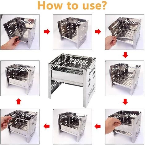 SUPERMARKET Réchaud à Bois De Camping En Acier Inoxydable Pliable Et Portable Réchaud Poêle à Bois Compact Pliant Pour Le Camping En Plein Air La Cuisson De Pique-Nique Pique-Nique, Barbecue,Superma 7 SUPERMARKET Réchaud à Bois De Camping En Acier Inoxydable Pliable Et Portable Réchaud Poêle à Bois Compact Pliant Pour Le Camping En Plein Air La Cuisson De Pique-Nique Pique-Nique, Barbecue,Superma – Image 5