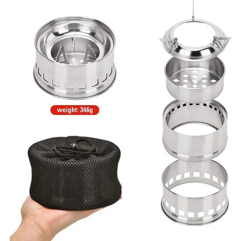 SUPERMARKET Réchaud De Camping, Poêle à Alcool Au Feu De Bois Pliable Petit Poêle Portable En Acier Inoxydable Pour Randonnée En Plein Air Randonnée Voyager Pique-Nique Barbecue,Superma 7 SUPERMARKET Réchaud De Camping, Poêle à Alcool Au Feu De Bois Pliable Petit Poêle Portable En Acier Inoxydable Pour Randonnée En Plein Air Randonnée Voyager Pique-Nique Barbecue,Superma – Image 5