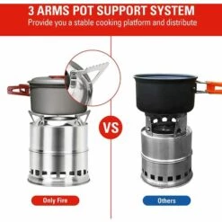 CADEAU Réchaud De Camping Poêle à Alcool Au Feu De Bois Pliable Petit Poêle Portable En Acier Inoxydable Pour Randonnée En Plein Air Randonnée Voyager Pique-Nique Barbecue -France Barbecue Soldes Boutique 51191179 2