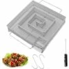 VERSAILLESFR Générateur De Fumée Froide, Enérateur De Fumée Froide En Acier Inoxydable, Générateur De Fumée Professionnel Avec Brosse De Nettoyage Et Crochet, Convient à Tous Les Barbecues(15x15x4cm) -Versailles -France Barbecue Soldes Boutique 51213543 1