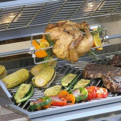 Hengda Broche à Rôtir Avec Moteur Barbecue à Brochettes Avec Moteur Pour Poulet Agneau,117cm, Bœuf Ou Rôti Roulé, Avec Broche Réglable En Hauteur Pour Jusqu'à 18 Kg - Argent -France Barbecue Soldes Boutique 51347792 3