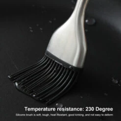 LIFCAUSAL Sauce Badigeonner Brosse Barbecue Barbecue Grill Patisserie Brosse Résistant à La Chaleur Cuisson Cuisson Silicone Brosse Poignées En Acier Inoxydable Grand -France Barbecue Soldes Boutique 51373544 3