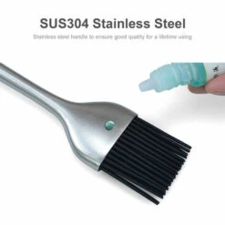 LIFCAUSAL Sauce Badigeonner Brosse Barbecue Barbecue Grill Patisserie Brosse Résistant à La Chaleur Cuisson Cuisson Silicone Brosse Poignées En Acier Inoxydable Grand -France Barbecue Soldes Boutique 51373544 5