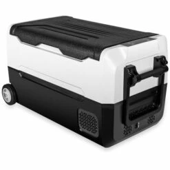 PULUOMIS Glacière Électrique 35L Portable Pour Voiture Avec Étagère Démontable Noir&Blanc - Noir&Blanc