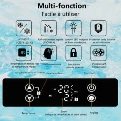 PULUOMIS Glacière Électrique 35L Portable Pour Voiture Avec Étagère Démontable Noir&Blanc - Noir&Blanc -France Barbecue Soldes Boutique 51557181 3