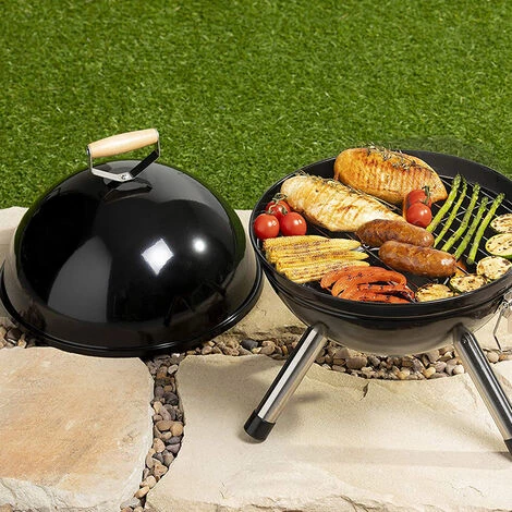 HALOYO Barbecue Boule Portatif Grille 12 Pouces Noire 5 HALOYO Barbecue Boule Portatif Grille 12 Pouces Noire – Image 3