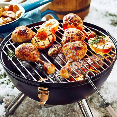 HALOYO Barbecue Boule Portatif Grille 12 Pouces Noire 6 HALOYO Barbecue Boule Portatif Grille 12 Pouces Noire – Image 4