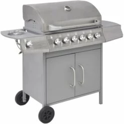 YOUTHUP Barbecue à Gaz 6 + 1 Zone De Cuisson Argenté - Argent -France Barbecue Soldes Boutique 51880749 3
