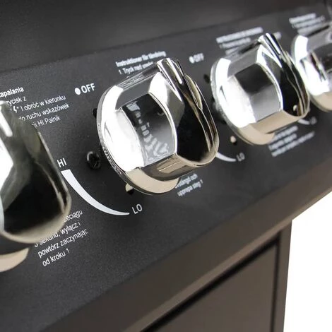 Topdeal Barbecue à Gaz 4 + 1 Zone De Cuisson Noir 7 Topdeal Barbecue à Gaz 4 + 1 Zone De Cuisson Noir – Image 5