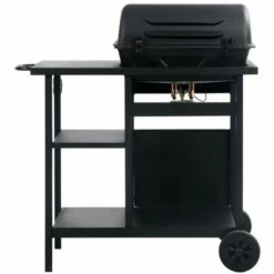 Topdeal Barbecue à Gaz Avec Table Latérale à 3 Niveaux Noir -France Barbecue Soldes Boutique 52092362 5